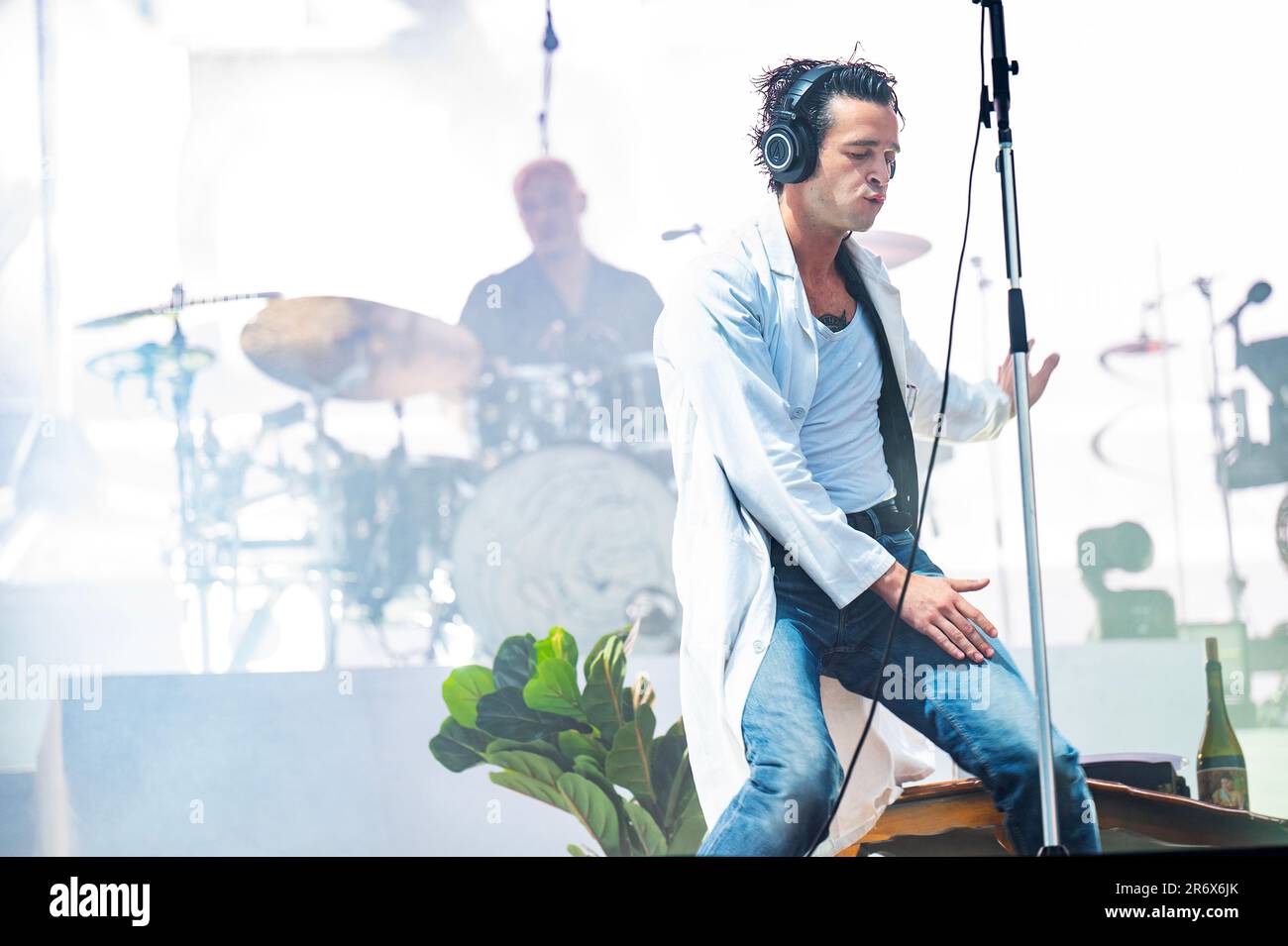Manchester, Regno Unito. 11th giugno 2023. Matty Healy, Adam Hann, Ross MacDonald e George Daniel della band il 1975° giorno 2 del Parklife Festival 2023, Credit: Gary Mather/Alamy Live News Foto Stock
