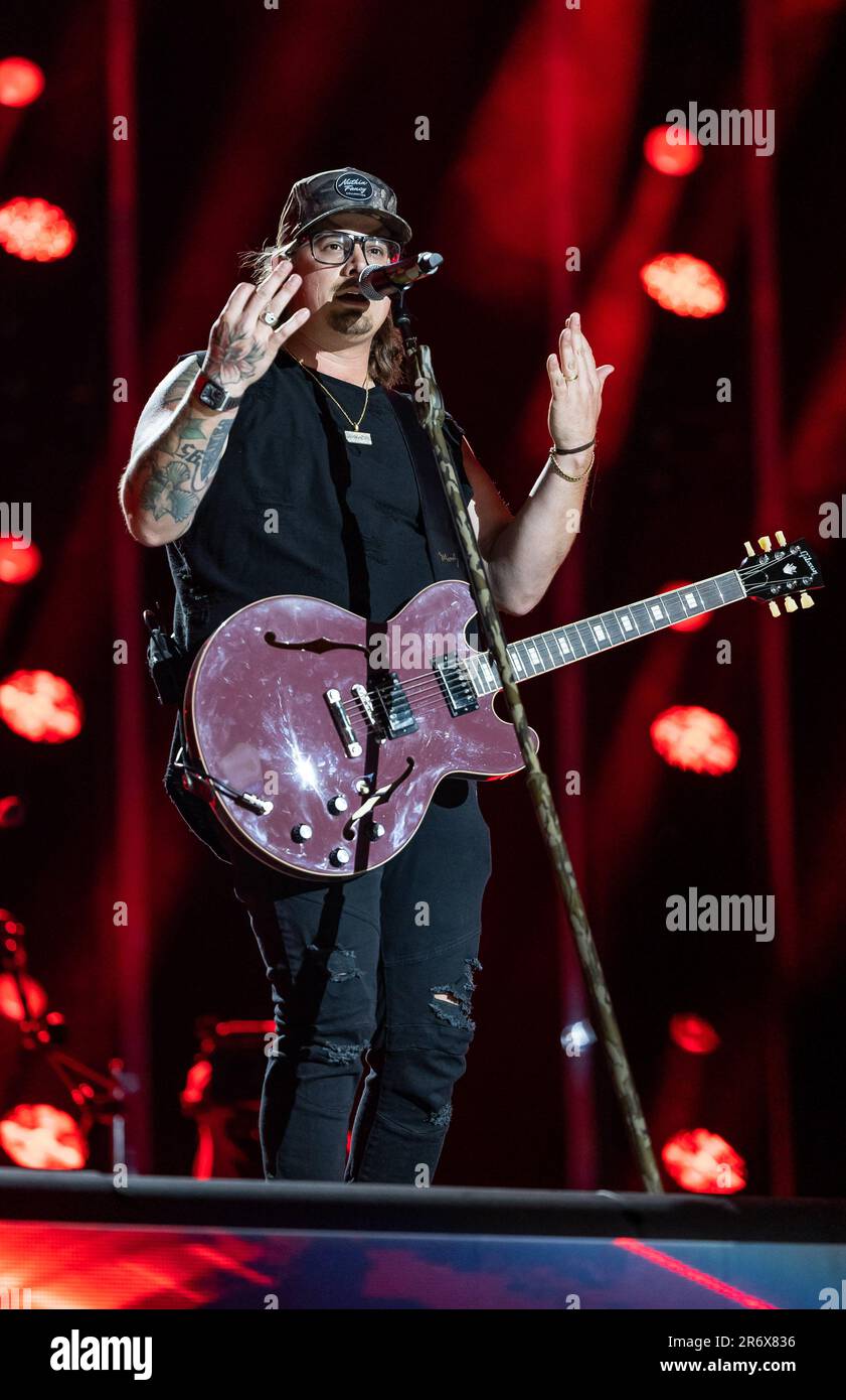 HARDY si esibisce durante il giorno 2 del CMA Fest al Nissan Stadium giovedì 9 giugno 2023 a Nashville, Tennessee. (Foto di Amiee Stubbs/ImageSPACE/Sipa USA) Credit: Sipa USA/Alamy Live News Foto Stock