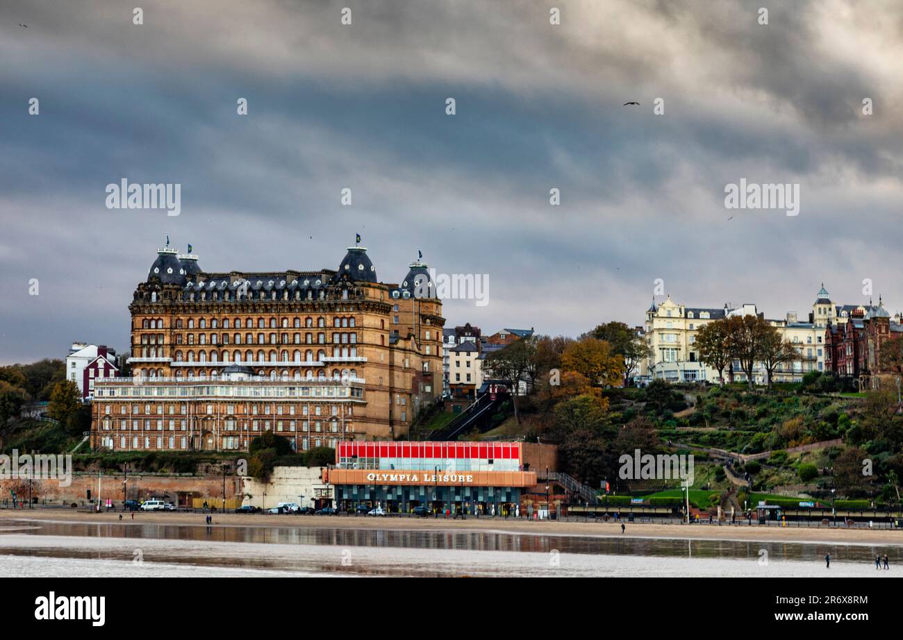 Scarborough, una città sul mare nel distretto e nella contea del North Yorkshire, Inghilterra. Foto Stock