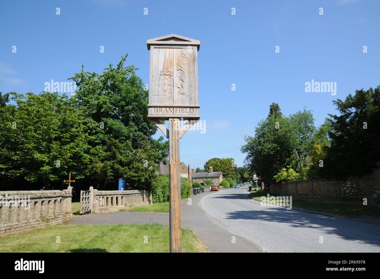 Cartello Village, Bramfield, Hertfordshire Foto Stock