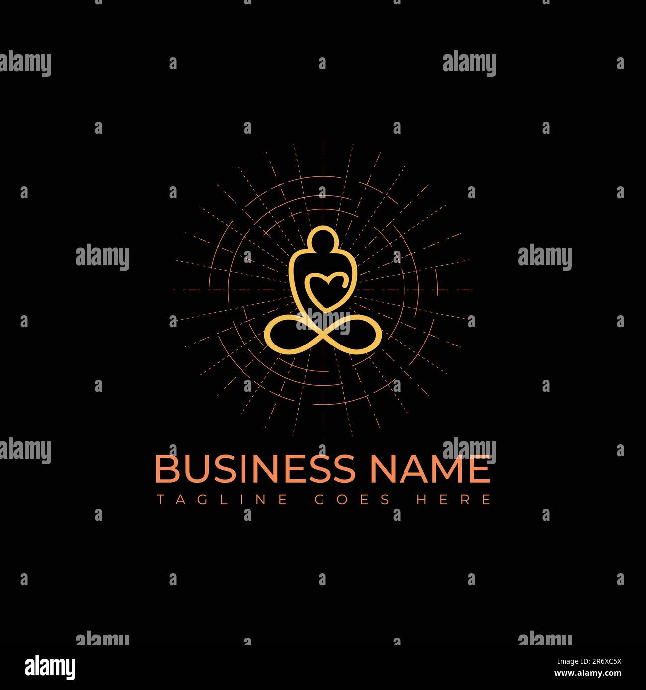 Yoga logo meditazione spa bellezza simbolo immagine vettoriale. Meditation logo beauty spa logo yoga Health logo Illustrazione Vettoriale