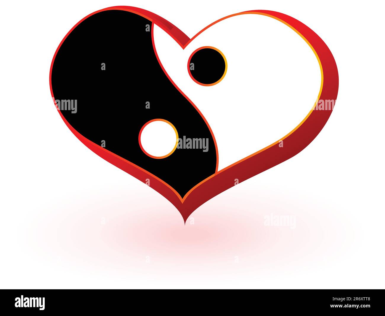 Simbolo del cuore con i simboli cinesi dell'inizio dell'uomo e della femmina in uno yin e yang vettoriale Illustrazione Vettoriale Simbolo del cuore con i simboli cinesi dell'inizio dell'uomo e della femmina in uno yin e yang vettoriale Illustrazione Vettoriale