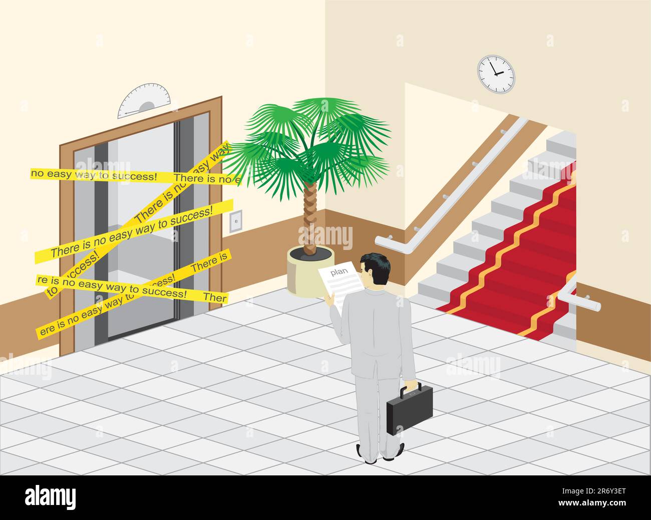 Non esiste un modo semplice per il successo Illustrazione Vettoriale