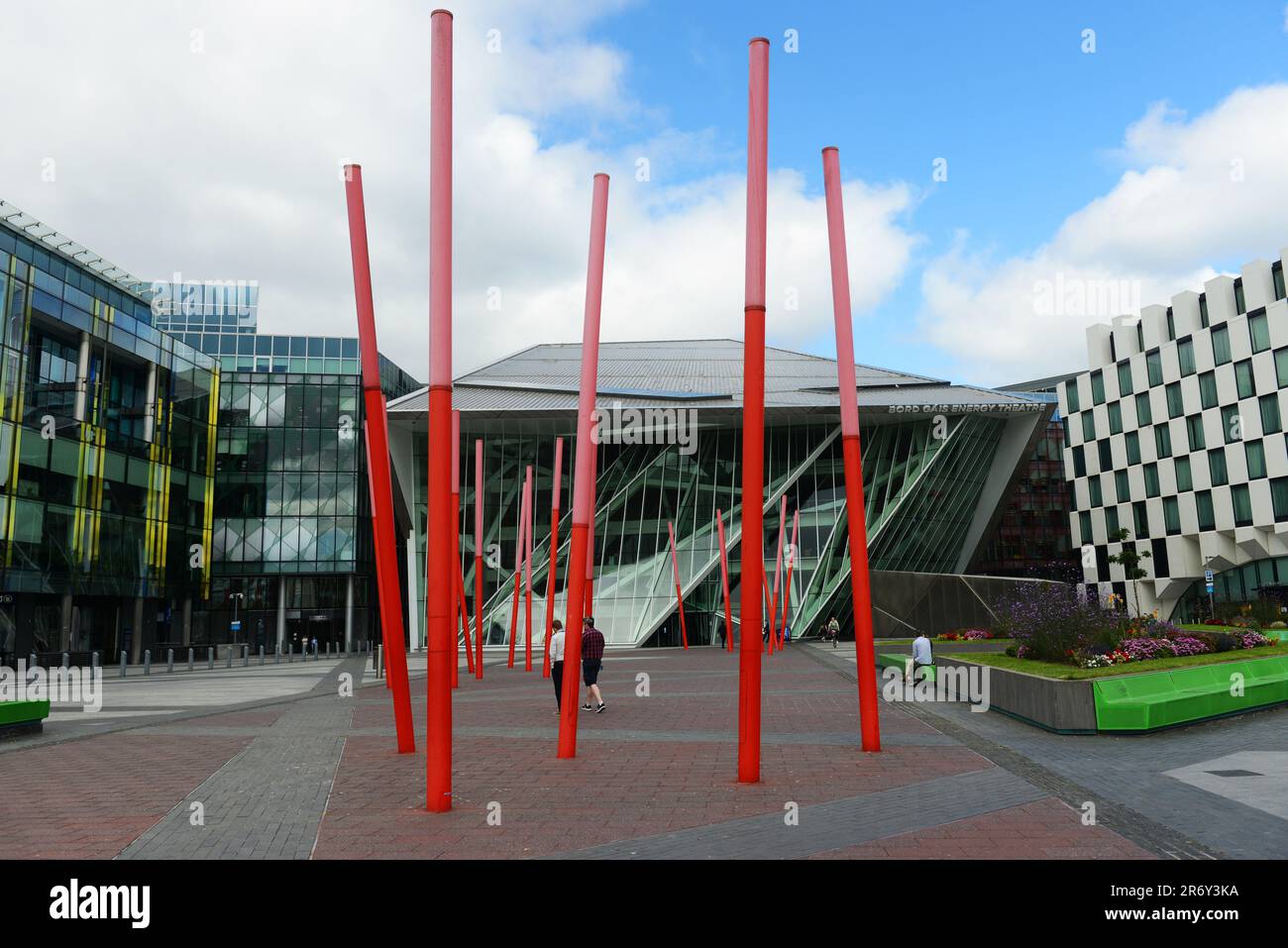 Bord Gáis Energy Theatre presso la Grand Canal Square a Dublino, Irlanda. Foto Stock