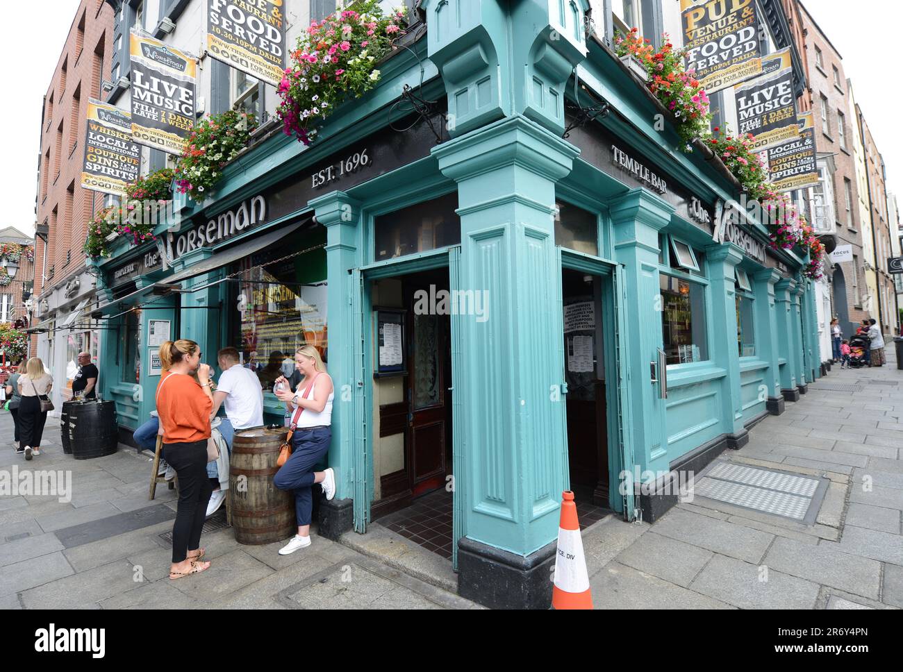 Il pub Norseman in Essex Street East a Temple Bar, Dublino, Irlanda. Foto Stock