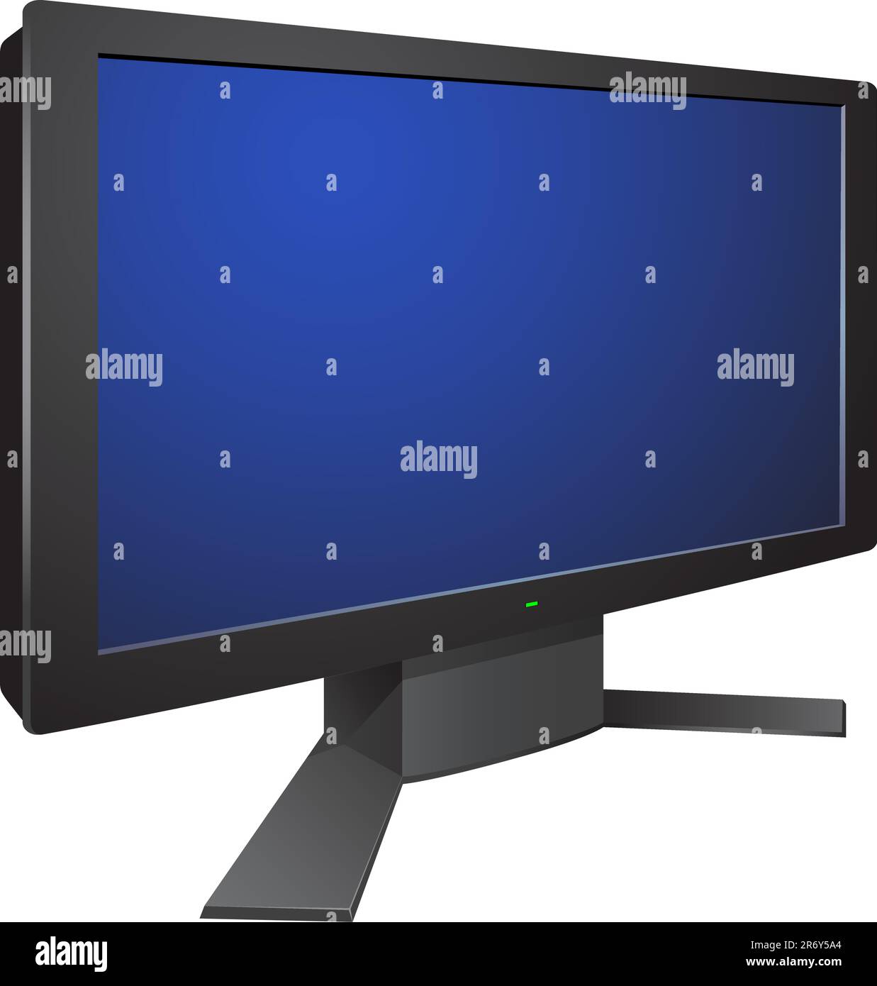 Il moderno tv 3d isolato su bianco Illustrazione Vettoriale