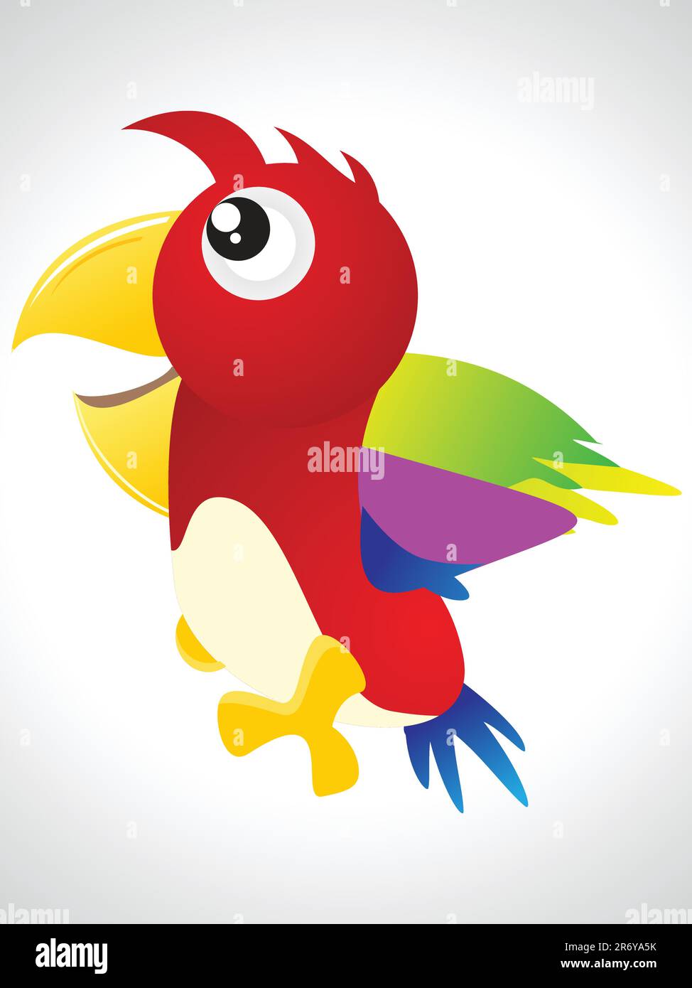 astratta illustrazione vettoriale dell'icona colorata dell'uccello Illustrazione Vettoriale
