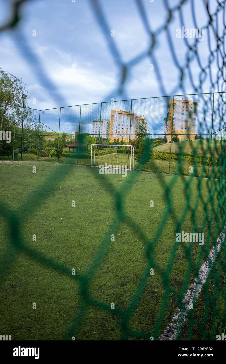 Campo da calcio al coperto Foto Stock