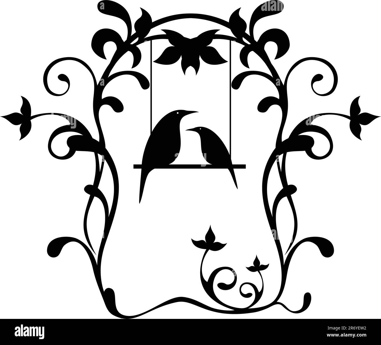 uccelli, questa illustrazione può essere utile come lavoro di progettazione Illustrazione Vettoriale