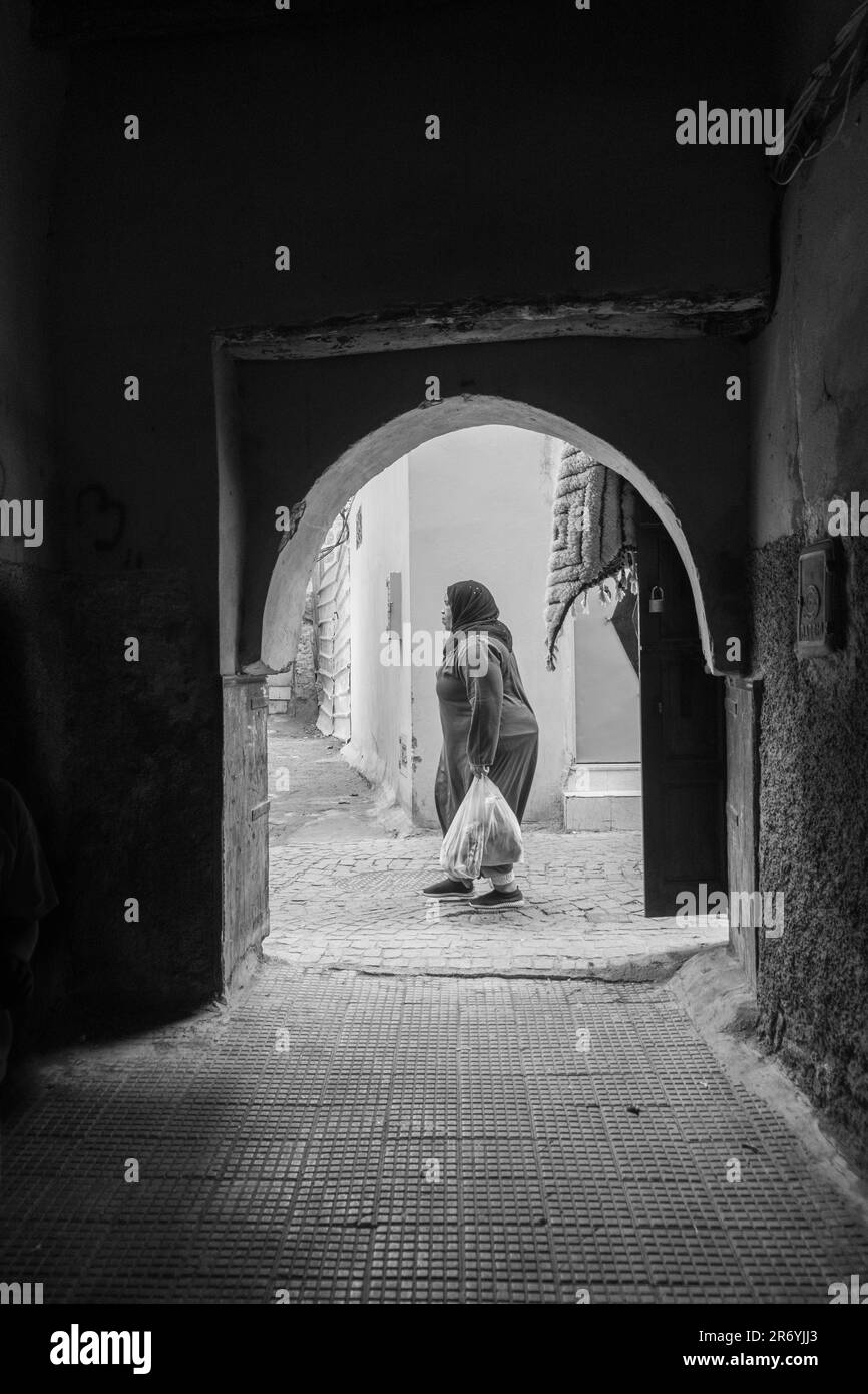 Souk e medina di Marrakech Foto Stock