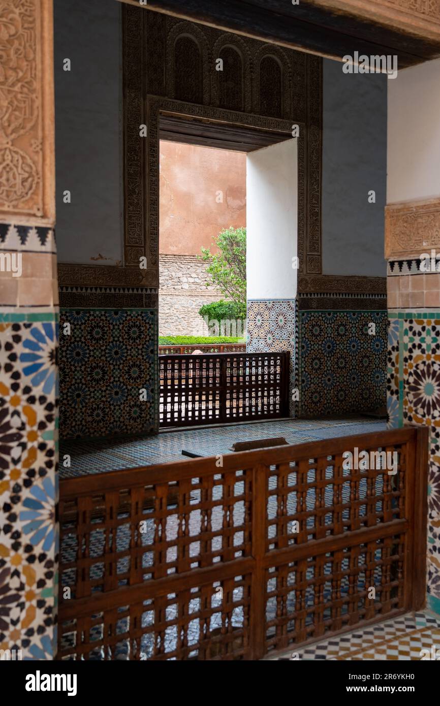 Tombe Saadiane, Marrakech, Marocco Foto Stock