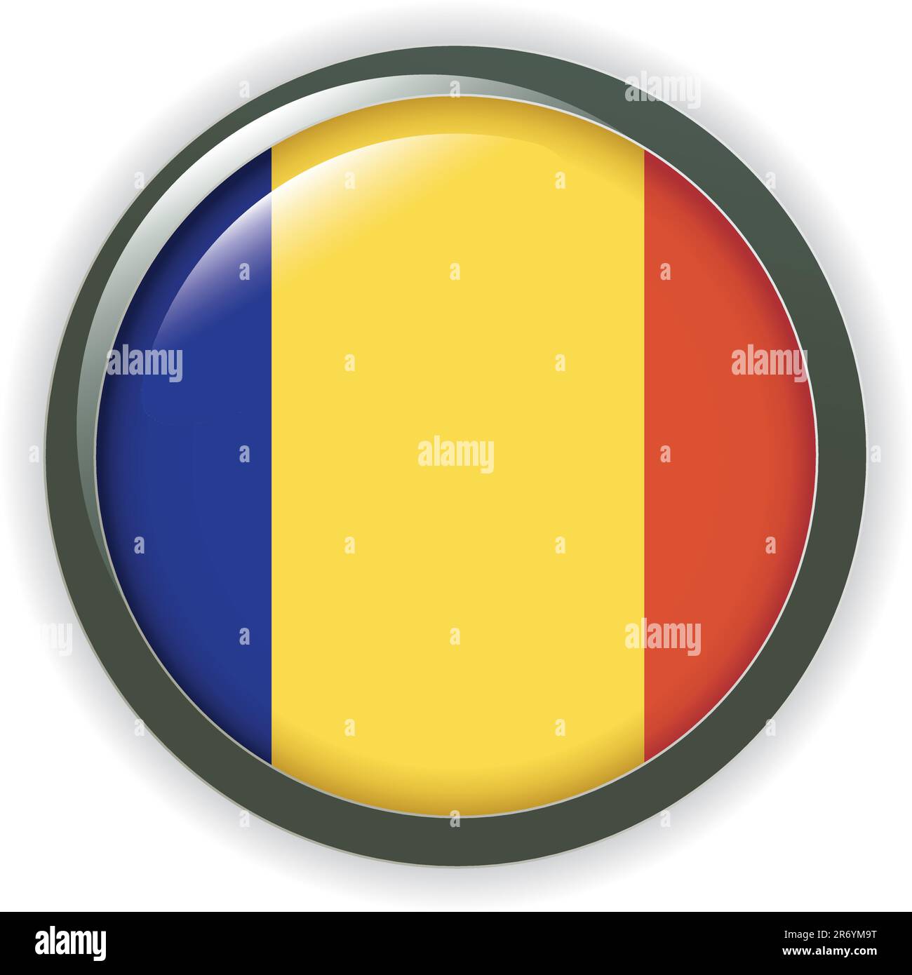pulsanti vector shiny web con bandiere dei paesi europei Illustrazione Vettoriale