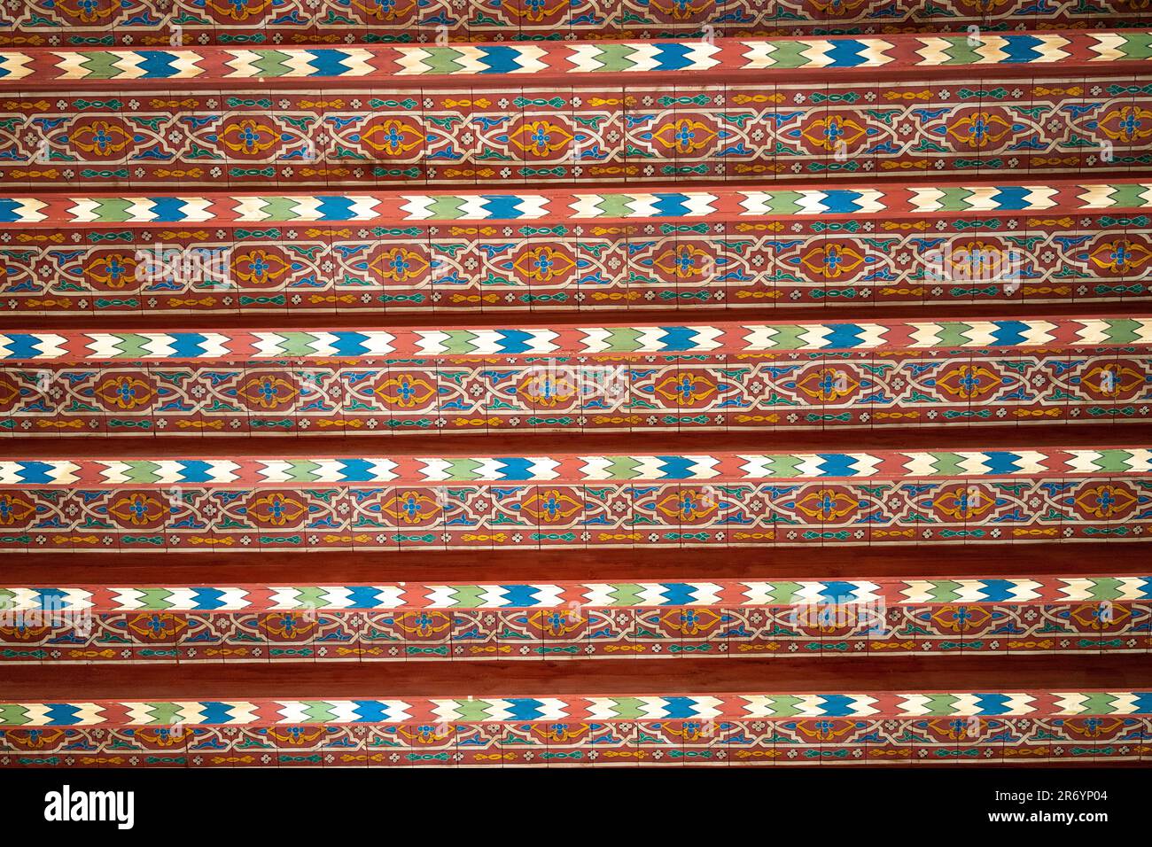 Soffitto dipinto nel Palazzo Bahia Foto Stock