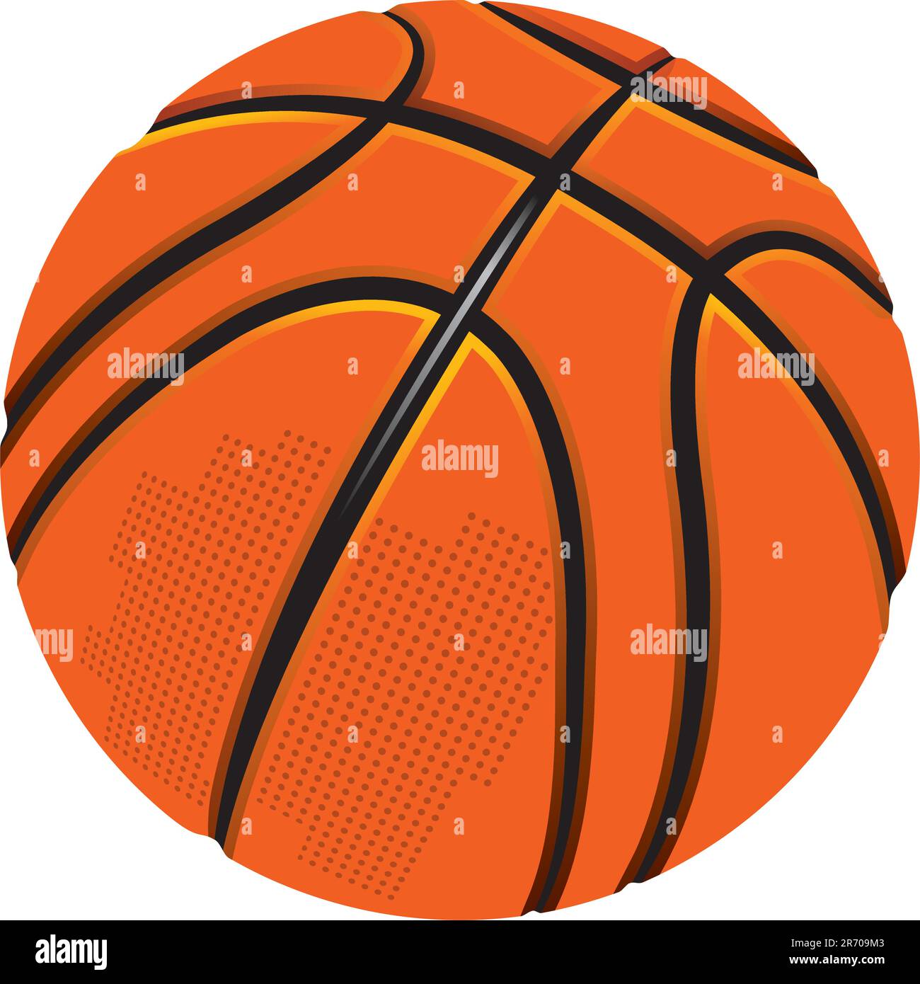 Vector basket ball su sfondo bianco Illustrazione Vettoriale