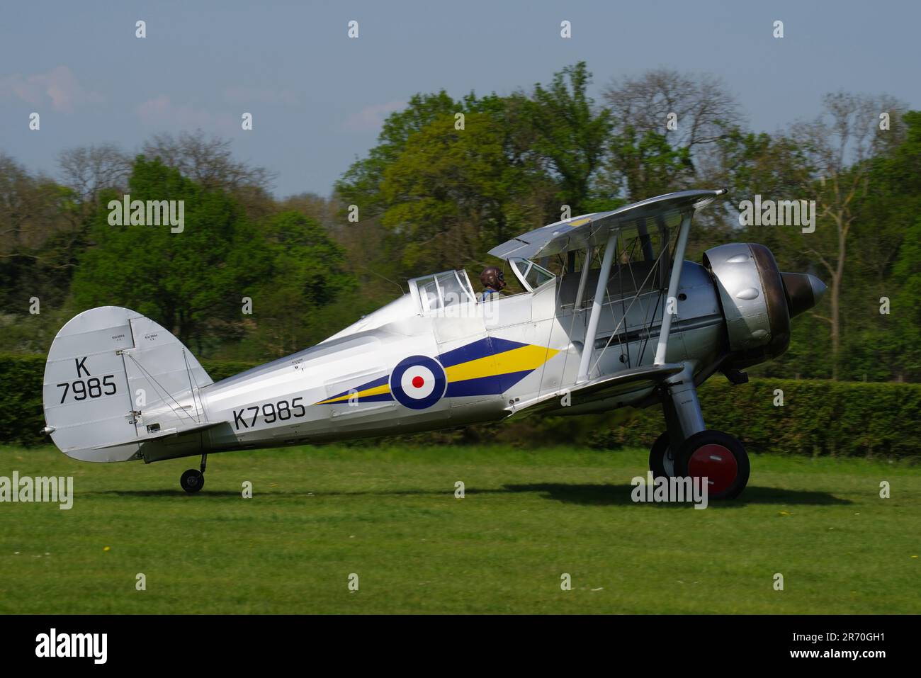 Gloster Gladiator Mk1 G-AMRK, L8032 (K7985), a Old Warden, Biggleswade, Bedfordshire, Inghilterra, Foto Stock