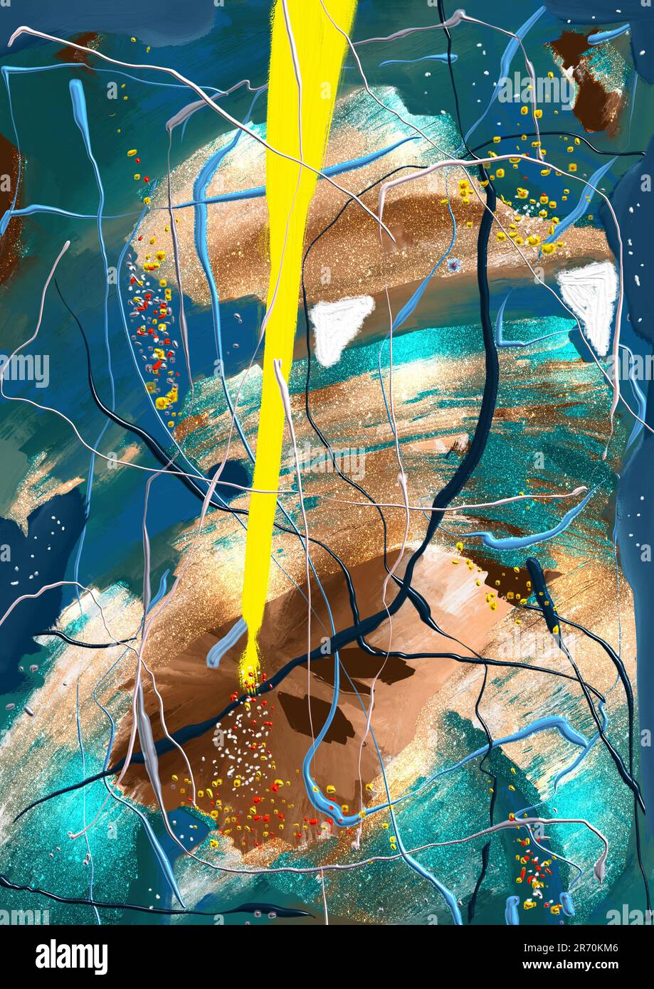 pittura digitale, arte digitale, pittura astratta, arte astratta, arte colorata, arte colorata, pittura colorata, pittura colorata, astratto colorato, Foto Stock