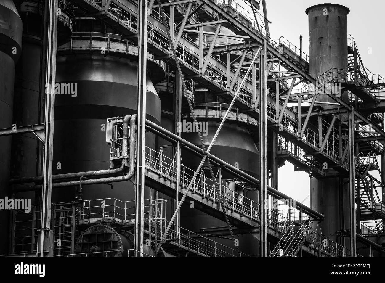 impianto industriale di una vecchia miniera di carbone Foto Stock