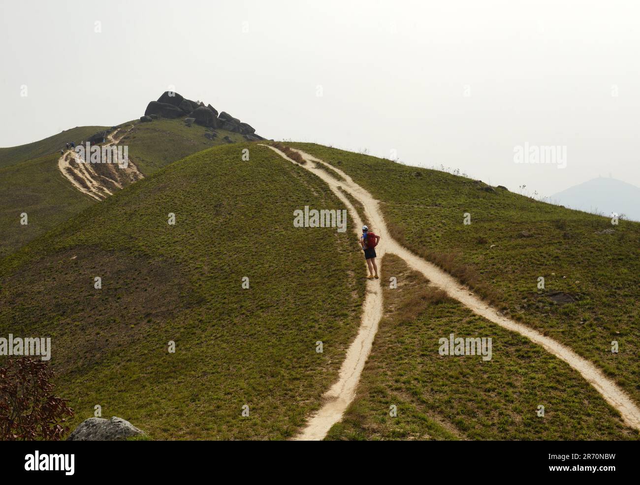 Escursioni nel Lam Tsuen Country Park nei nuovi territori di Hong Kong. Foto Stock