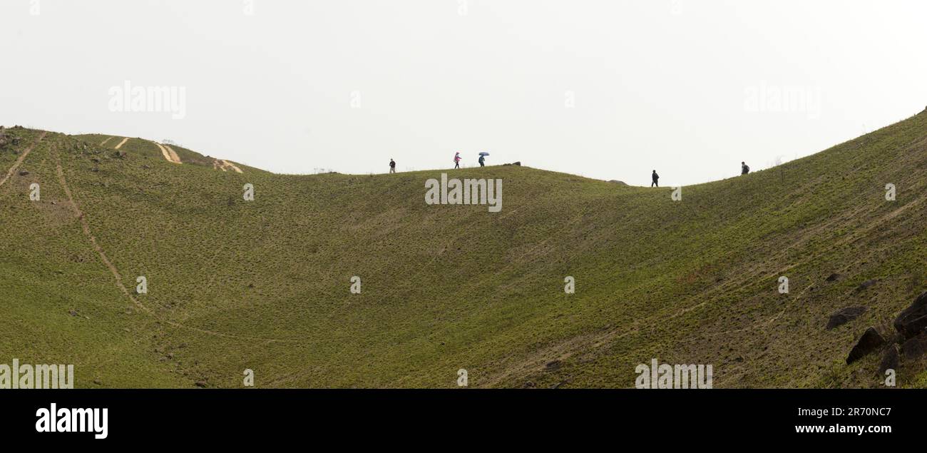 Escursioni nel Lam Tsuen Country Park nei nuovi territori di Hong Kong. Foto Stock