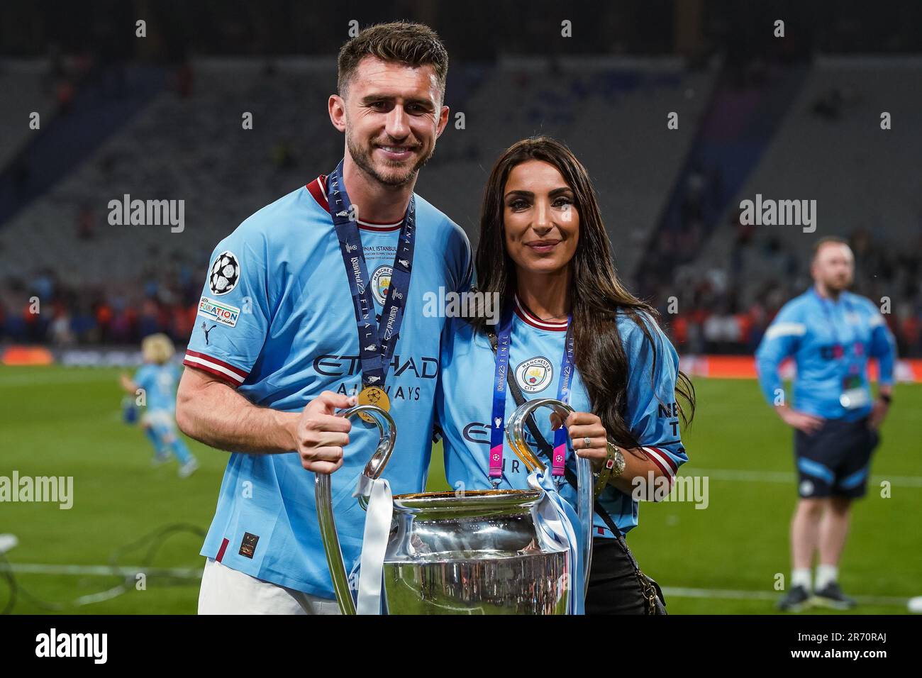 Istanbul, Turchia. 10th giugno, 2023. Al termine della partita finale della UEFA Champions League tra il Manchester City FC e il FC Internazionale allo Stadio Olimpico Ataturk di Istanbul, Turchia, il 10 giugno 2023. Credit: Giuseppe Maffia/Alamy Live News Foto Stock