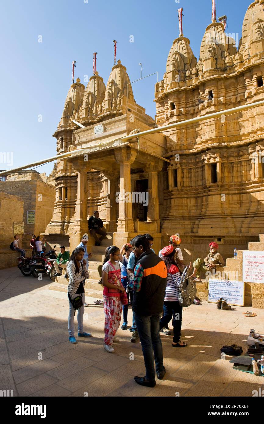 Tempio di Jain. Jaisalmer. Rajasthan. India Foto Stock