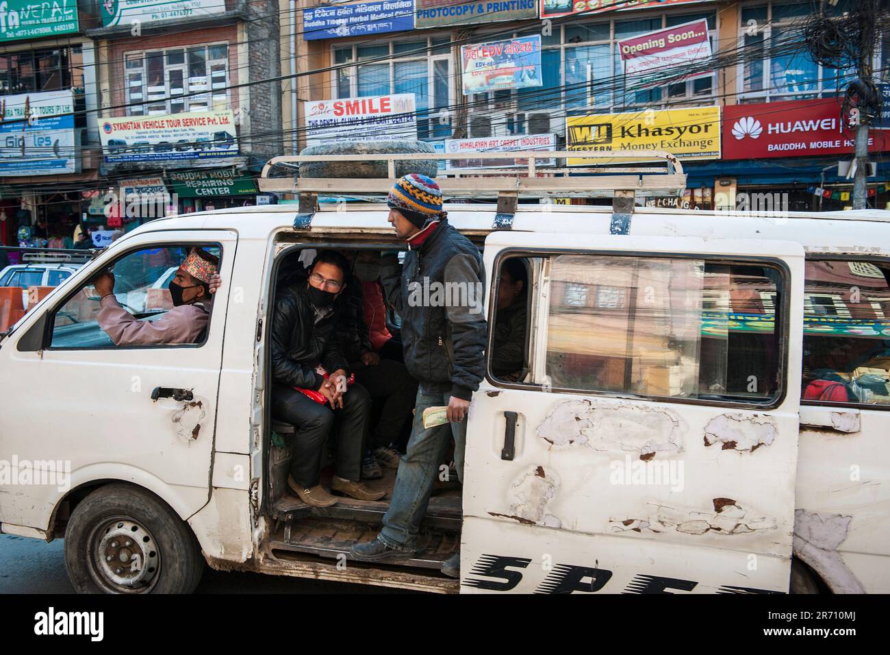 Nepal. Bouddhnath. la vita quotidiana Foto Stock