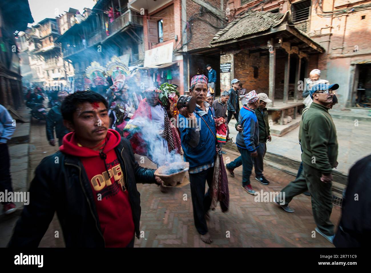 Folklore. bhaktapur. nepal Foto Stock