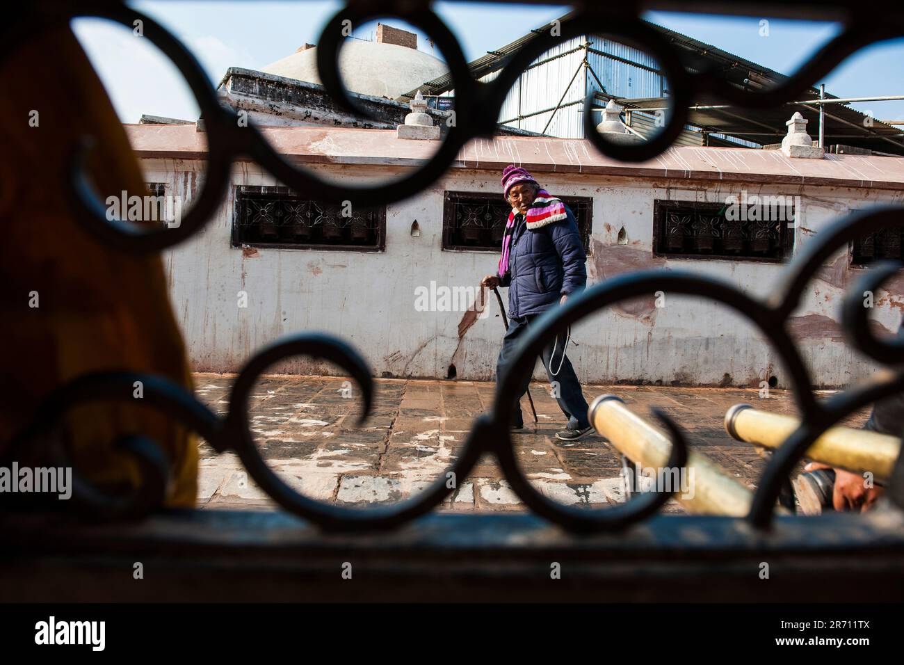 Nepal. Bouddhnath. la vita quotidiana Foto Stock