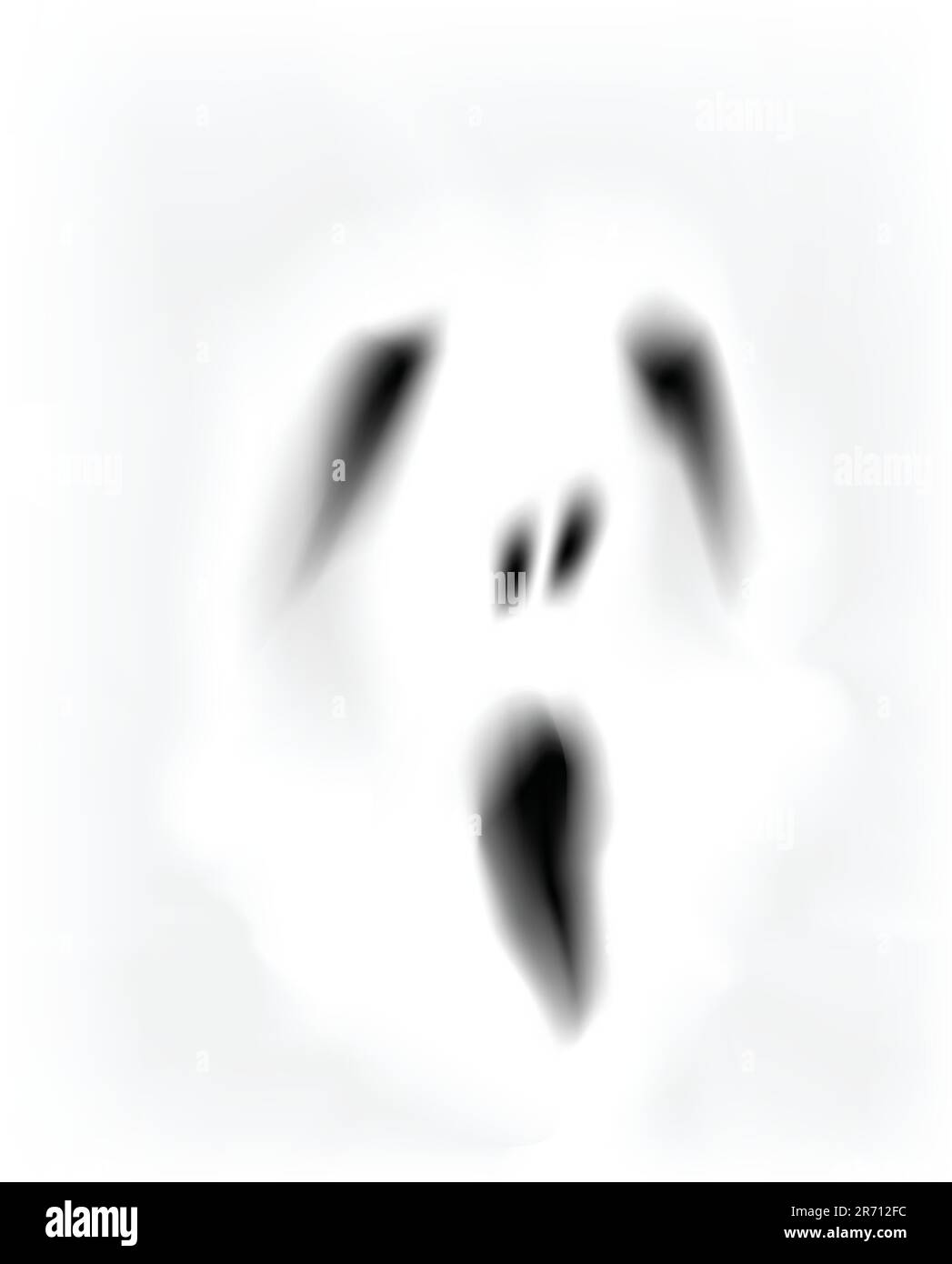 Creepy fantasma faccia in formato vettoriale. Illustrazione Vettoriale