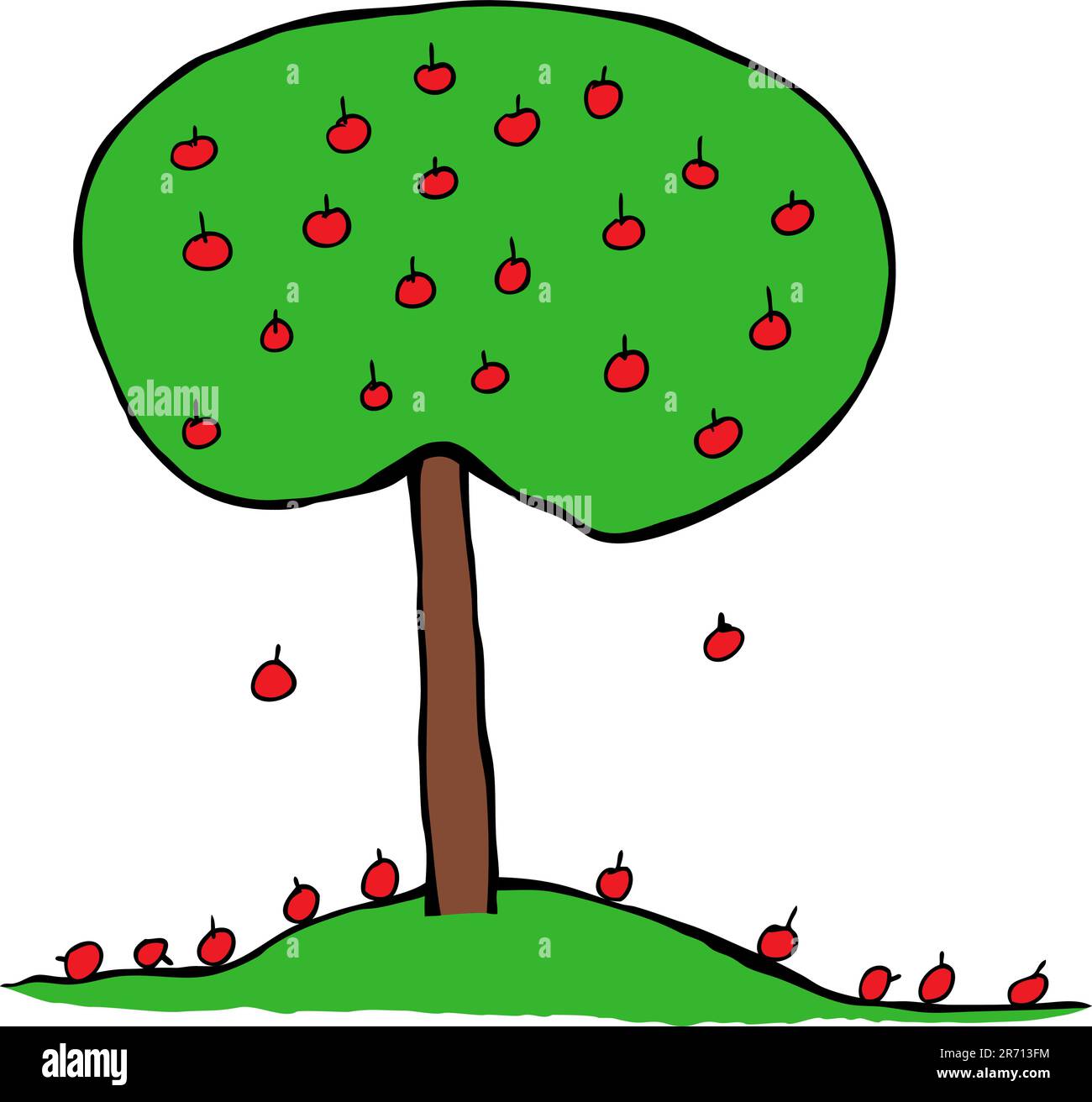 Albero di mele Illustrazione Vettoriale