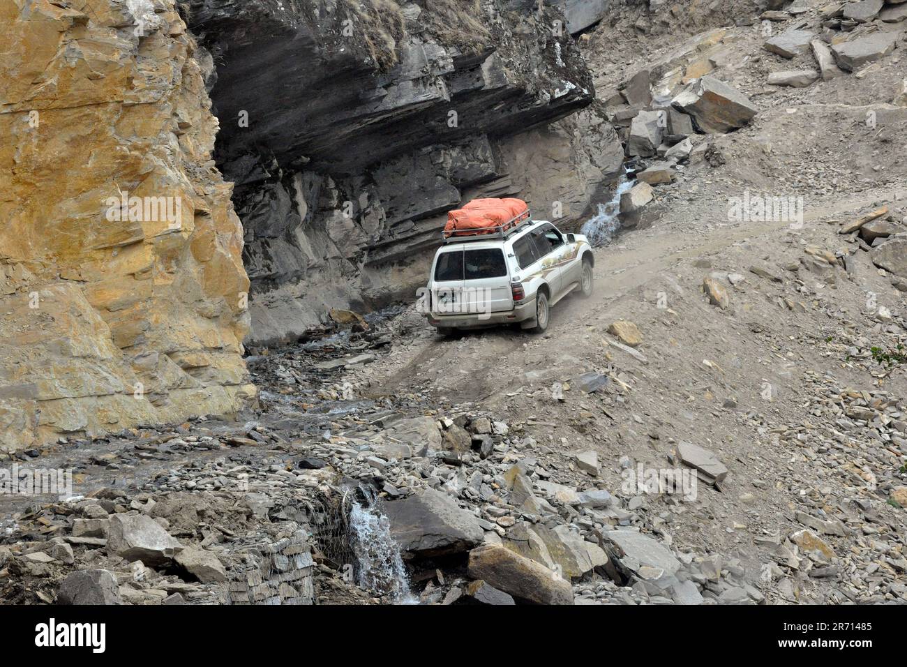 Nepal. Mustang. sulla strada Foto Stock