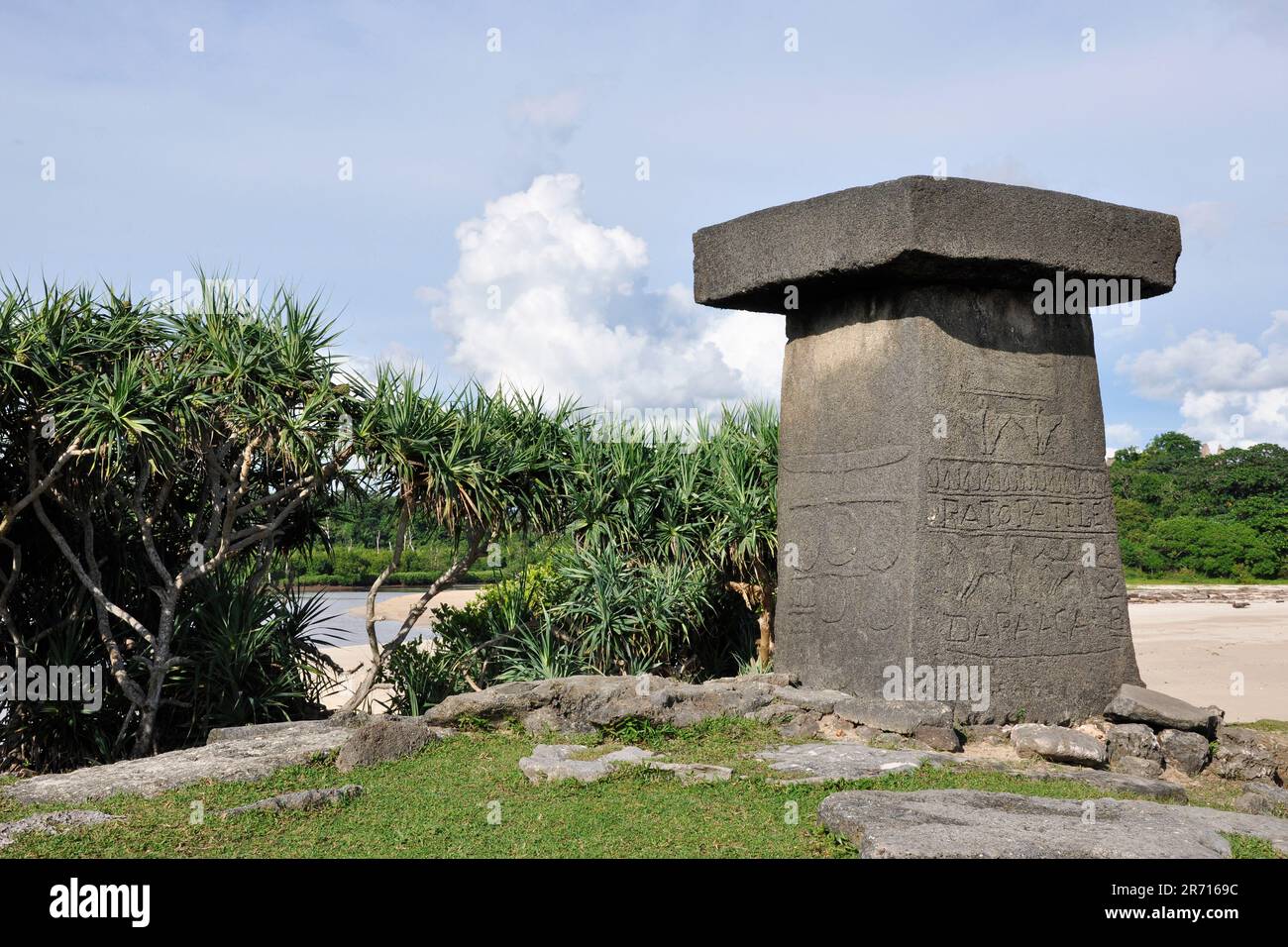 Indonesia. Isola di Sumba. Villaggio di Ratengaro Foto Stock