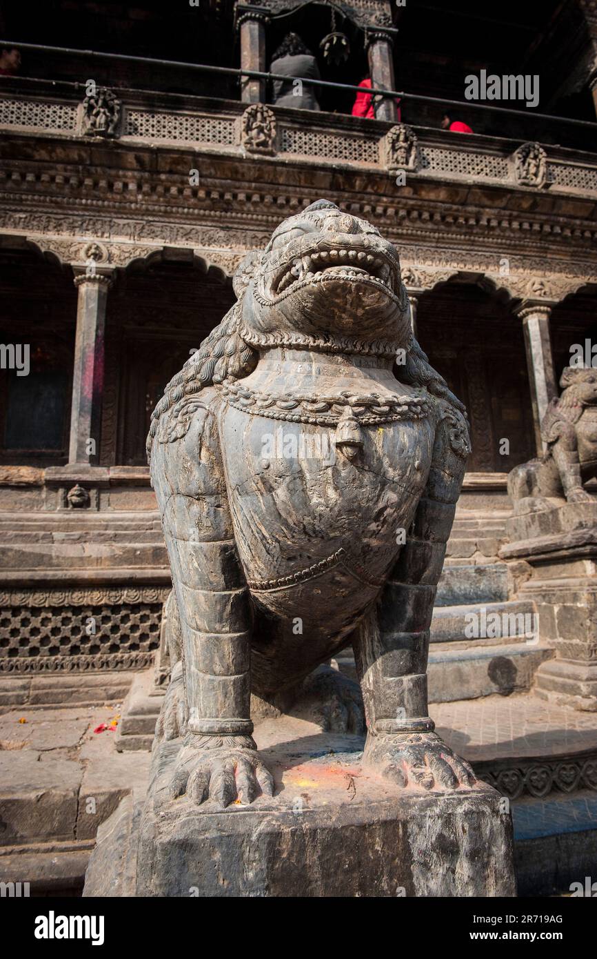 Nepal. Patan. piazza del tempio Foto Stock