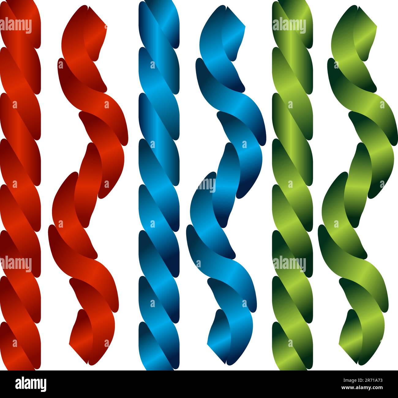 Un'immagine di corda intrecciata in vari colori. Illustrazione Vettoriale