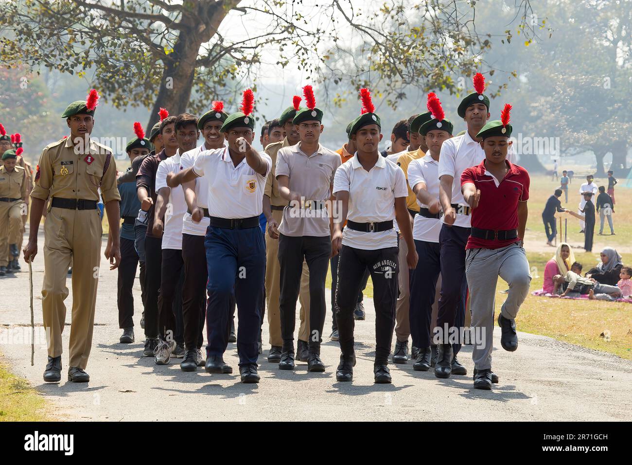 Dai il via ai loro passi... Foto Stock