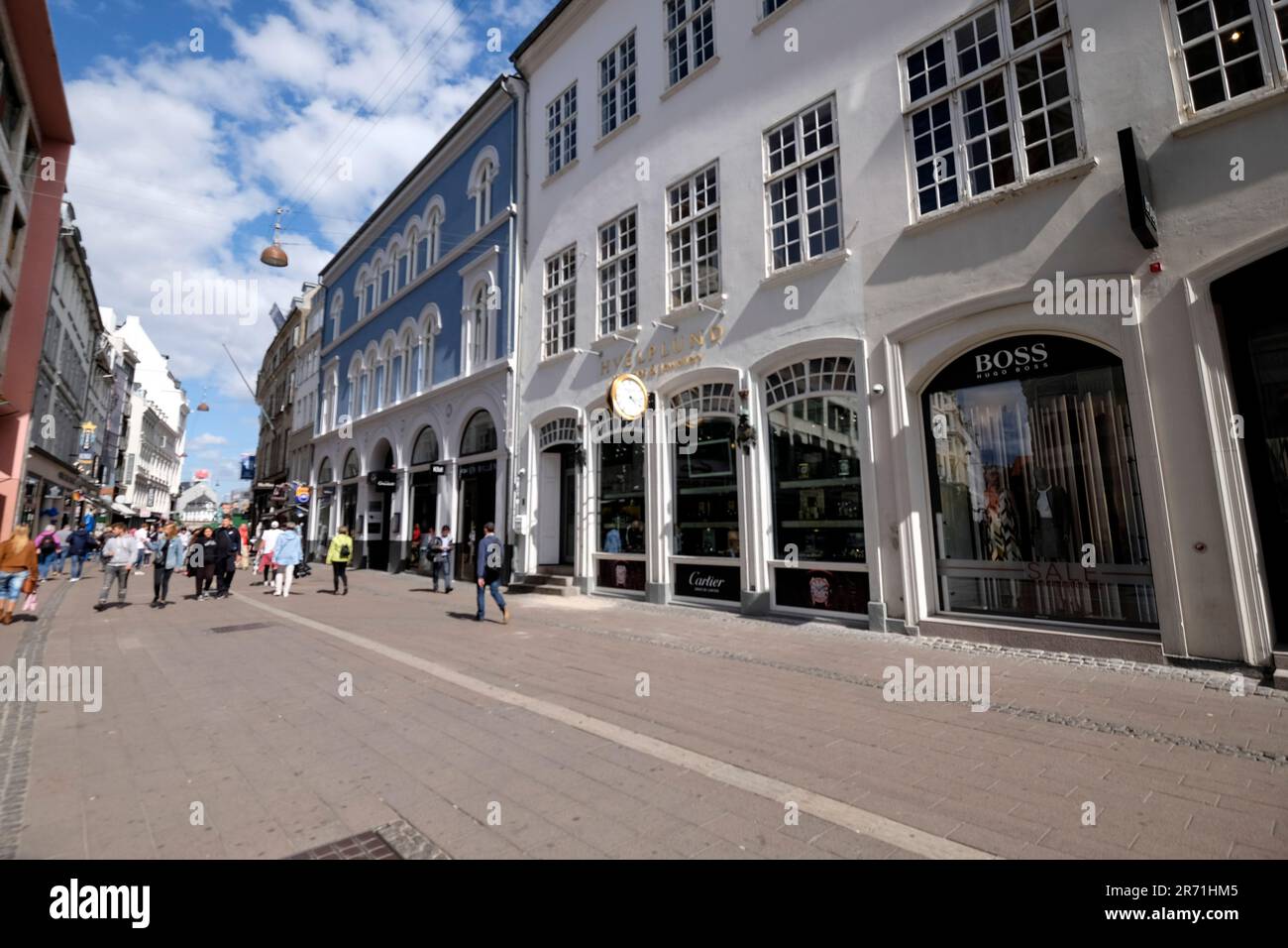 Danimarca, Copenaghen, Strøget, la strada pedonale Foto Stock