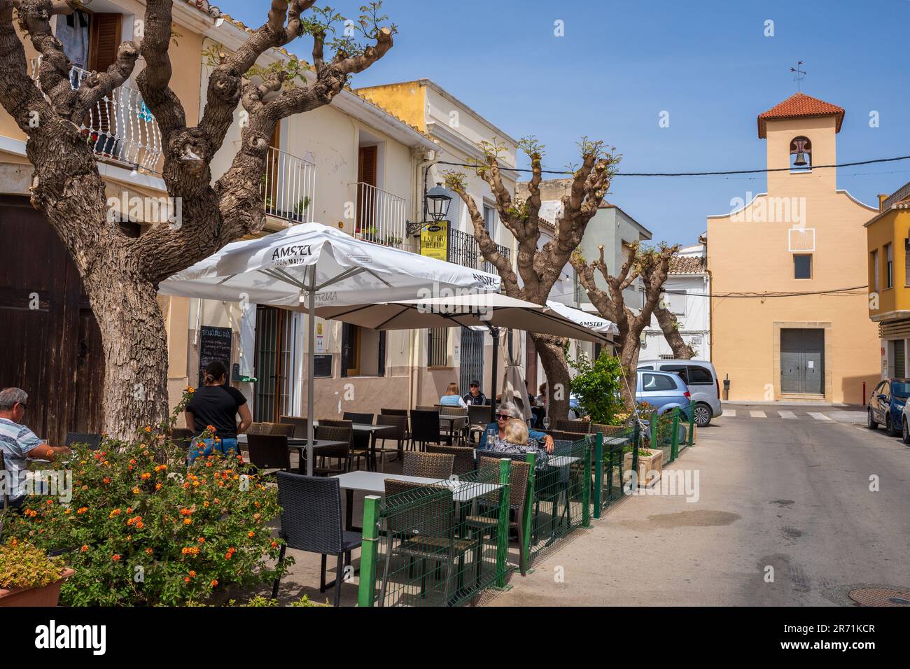 Stradine antiche con vecchie case in Spagna Foto Stock