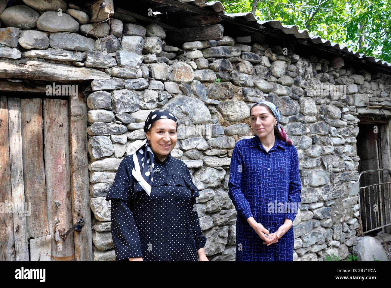 Russia. Dagestan. AnSalta villaggio. la vita quotidiana Foto Stock