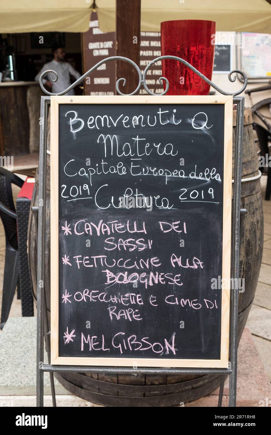 Italia. Matera. ristorante locale Foto Stock