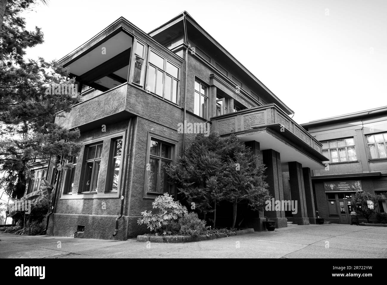 L'edificio è il Dacha di Stalin costruito nel 20s del 20th ° secolo a Matsesta Foto Stock
