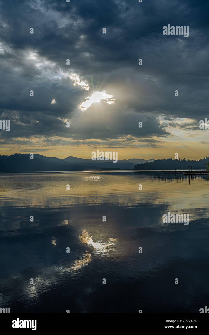 Lago Chatcolet presso l'Heyburn state Park in Idaho Foto Stock