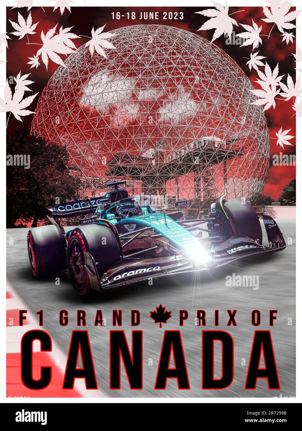 Poster del Gran Premio del Canada F1 2023 Foto Stock