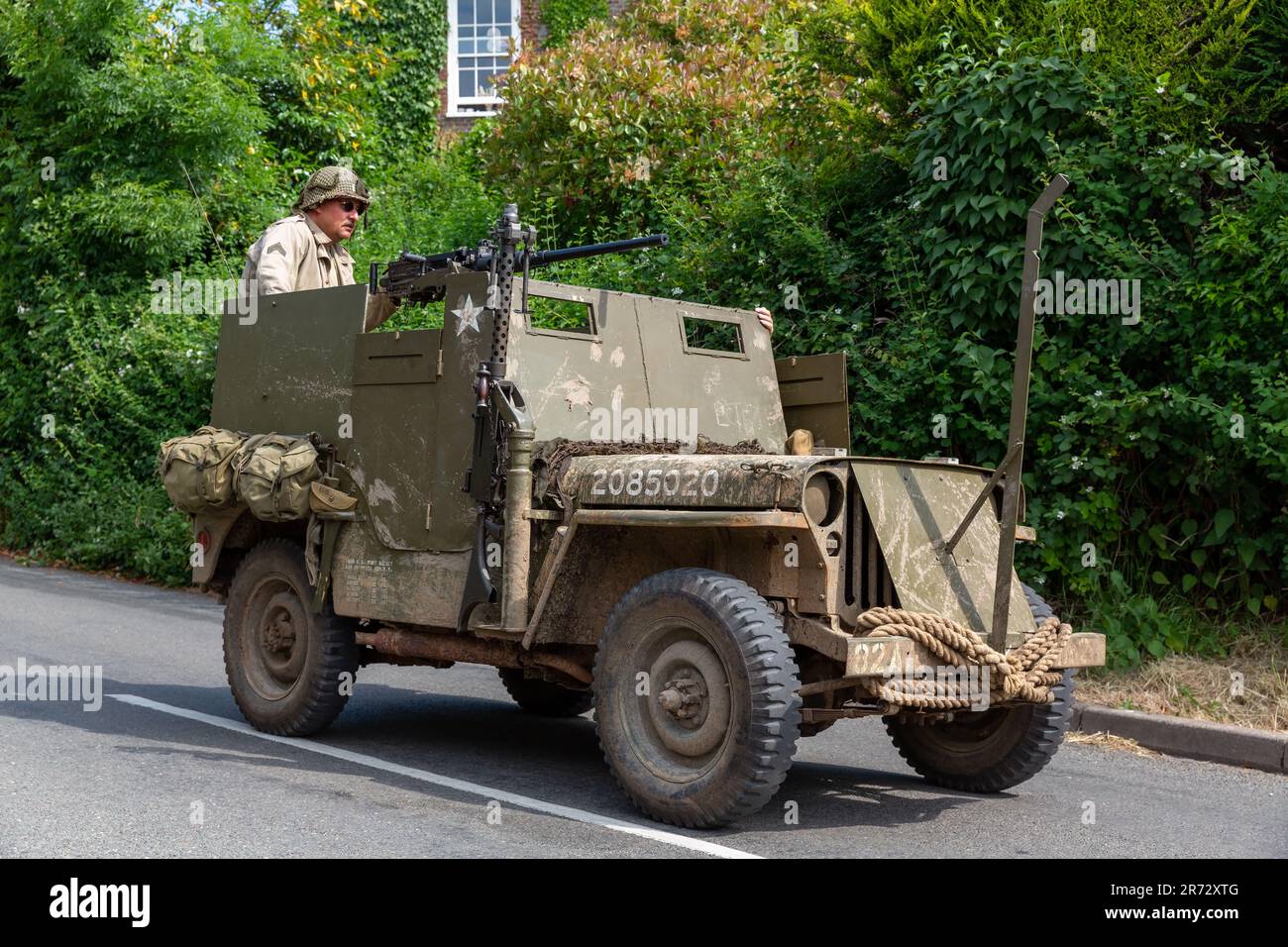 Jeep militare della seconda guerra mondiale al D-Day Southwick Revival 2023 Foto Stock Jeep militare della seconda guerra mondiale al D-Day Southwick Revival 2023 Foto Stock