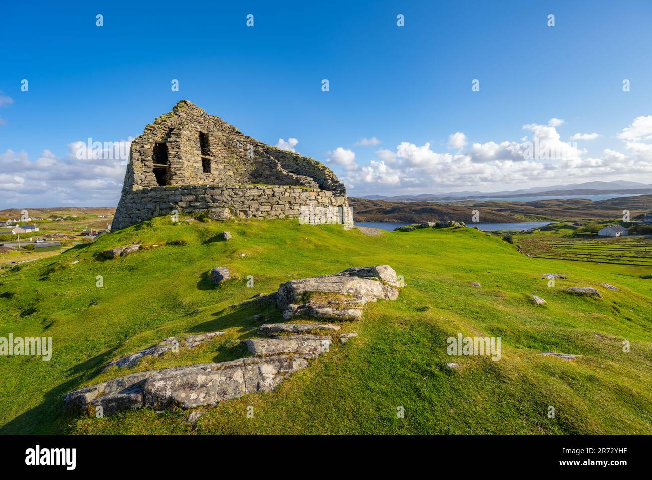 Dun Carloway Broch, Doune, Carloway, Isola di Lewis Foto Stock