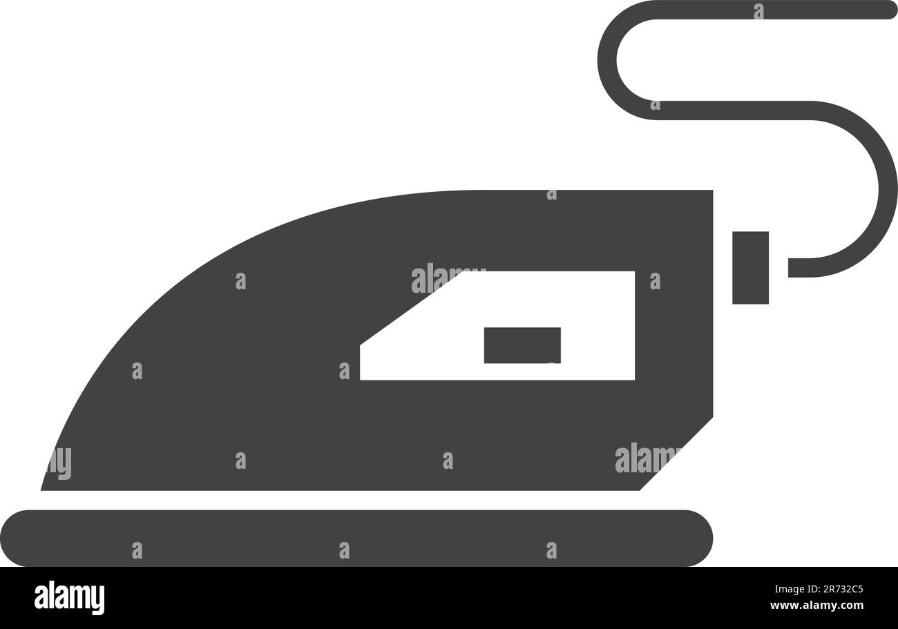 Immagine vettoriale icona ferro a vapore. Illustrazione Vettoriale