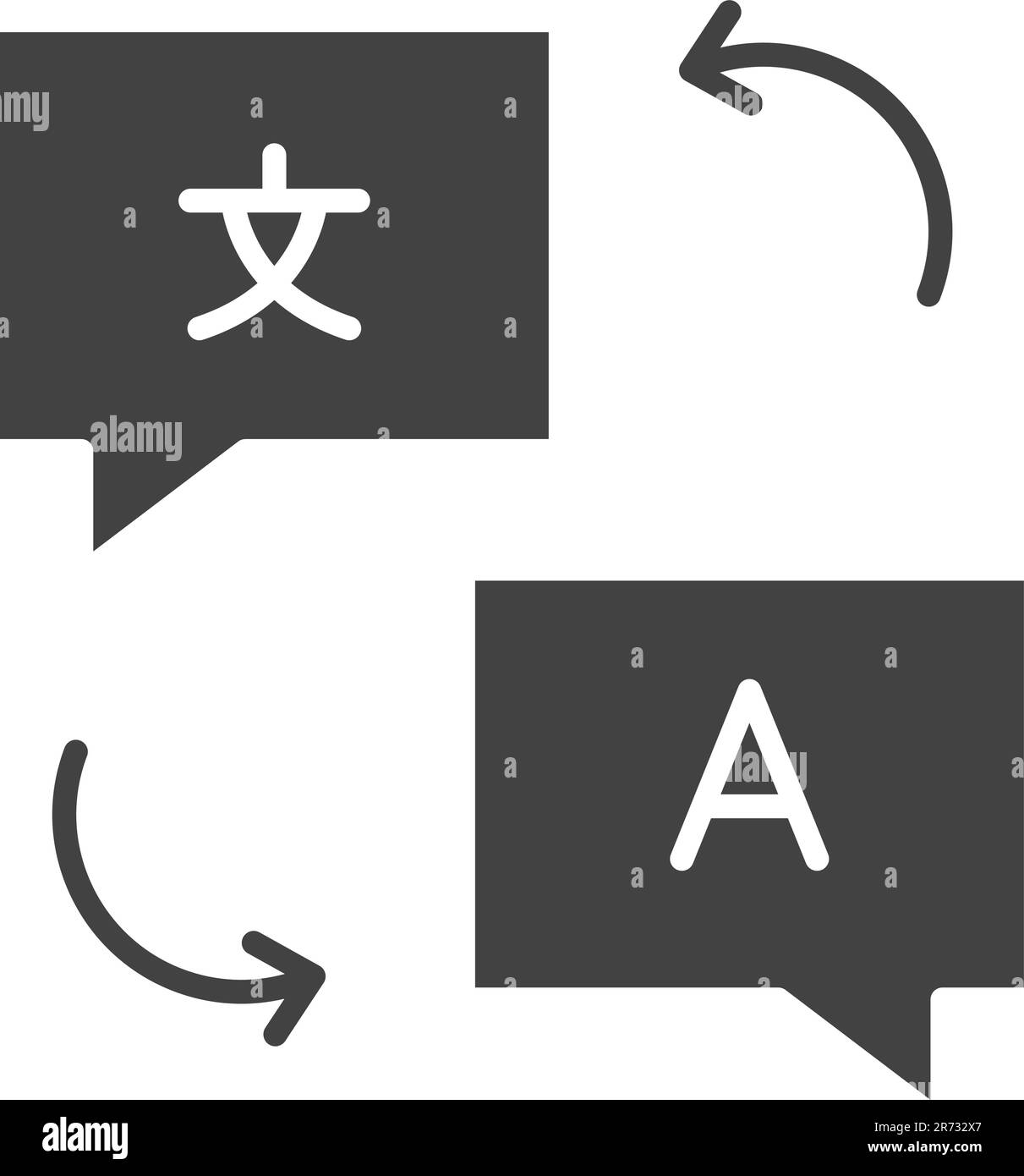 Traduci immagine vettoriale icona. Illustrazione Vettoriale