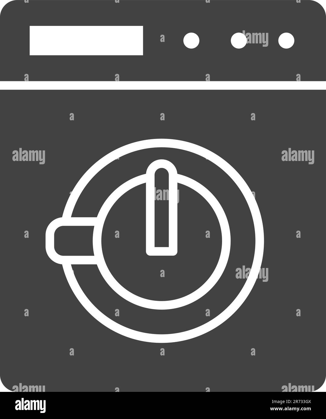 Immagine vettoriale dell'icona del programma di lavaggio. Illustrazione Vettoriale