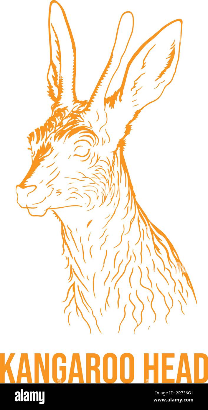 Presentazione della nostra Kangaroo Head Logo Vector file, un design sorprendente e versatile che incarna forza, agilità e unicità. Illustrazione Vettoriale