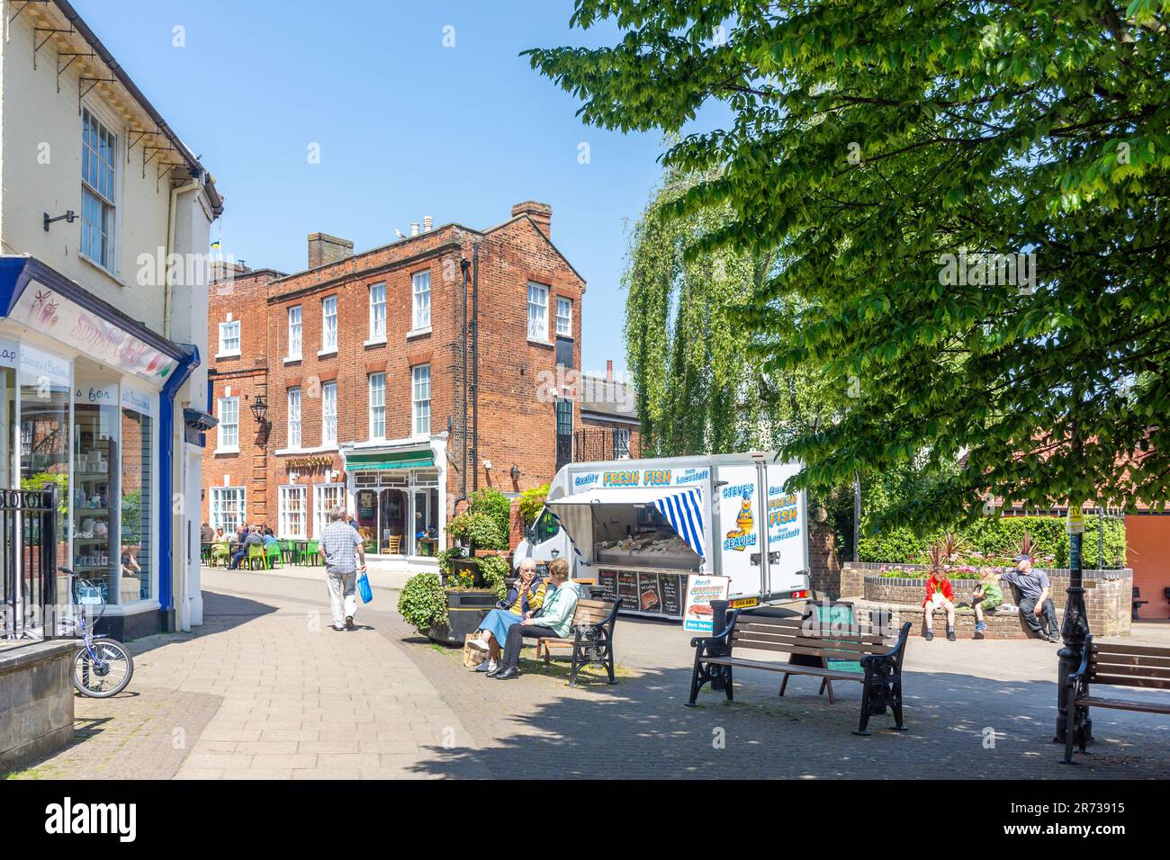 Exchange Square, Beccles, Suffolk, Inghilterra, Regno Unito Foto Stock