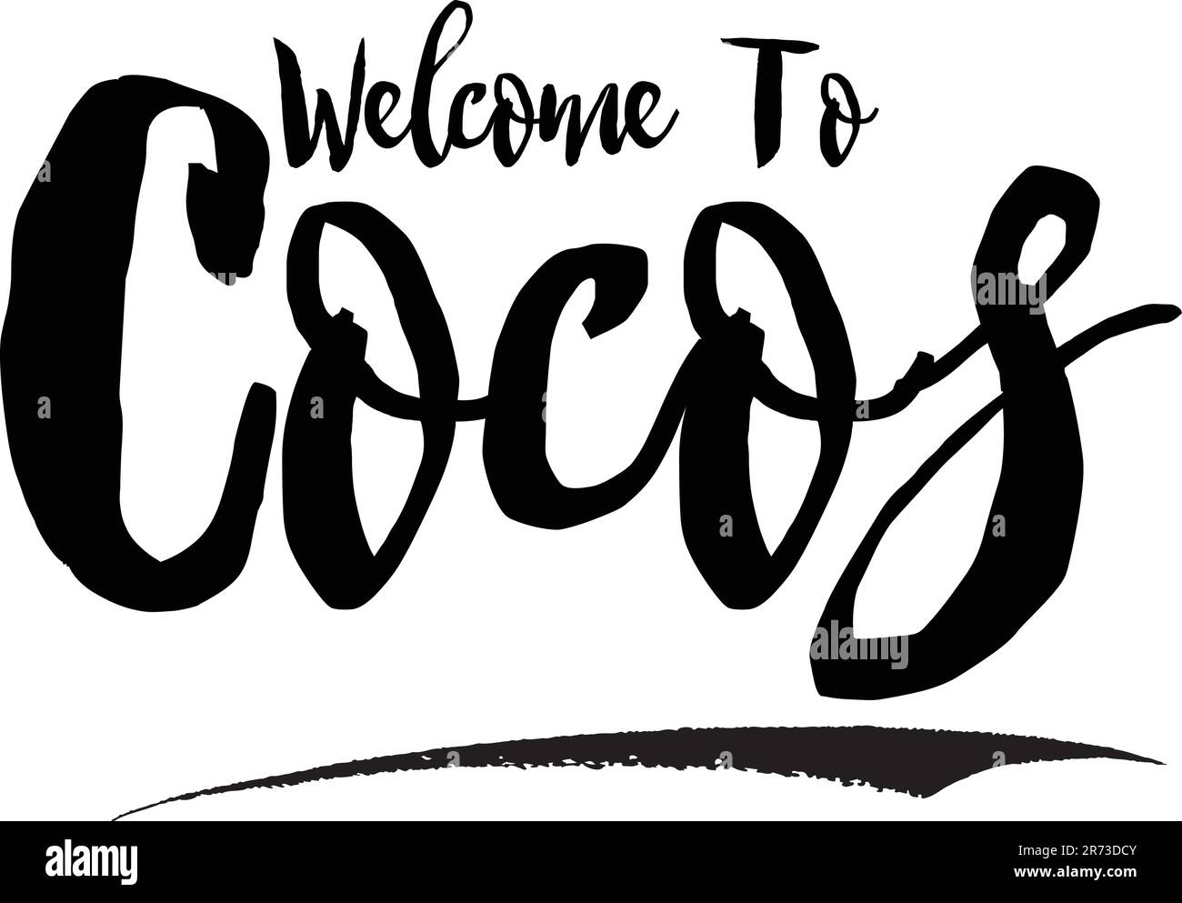 Nome del paese in elegante grassetto tipografia testo lettering disegno vettoriale dell'arte Illustrazione Vettoriale